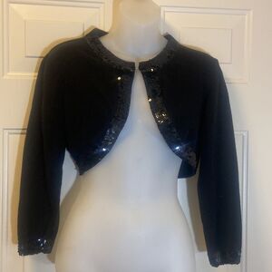 BISOU BISOU MICHELE BOHBOT TOP BOLERO SEQUIN SIZE LARGE